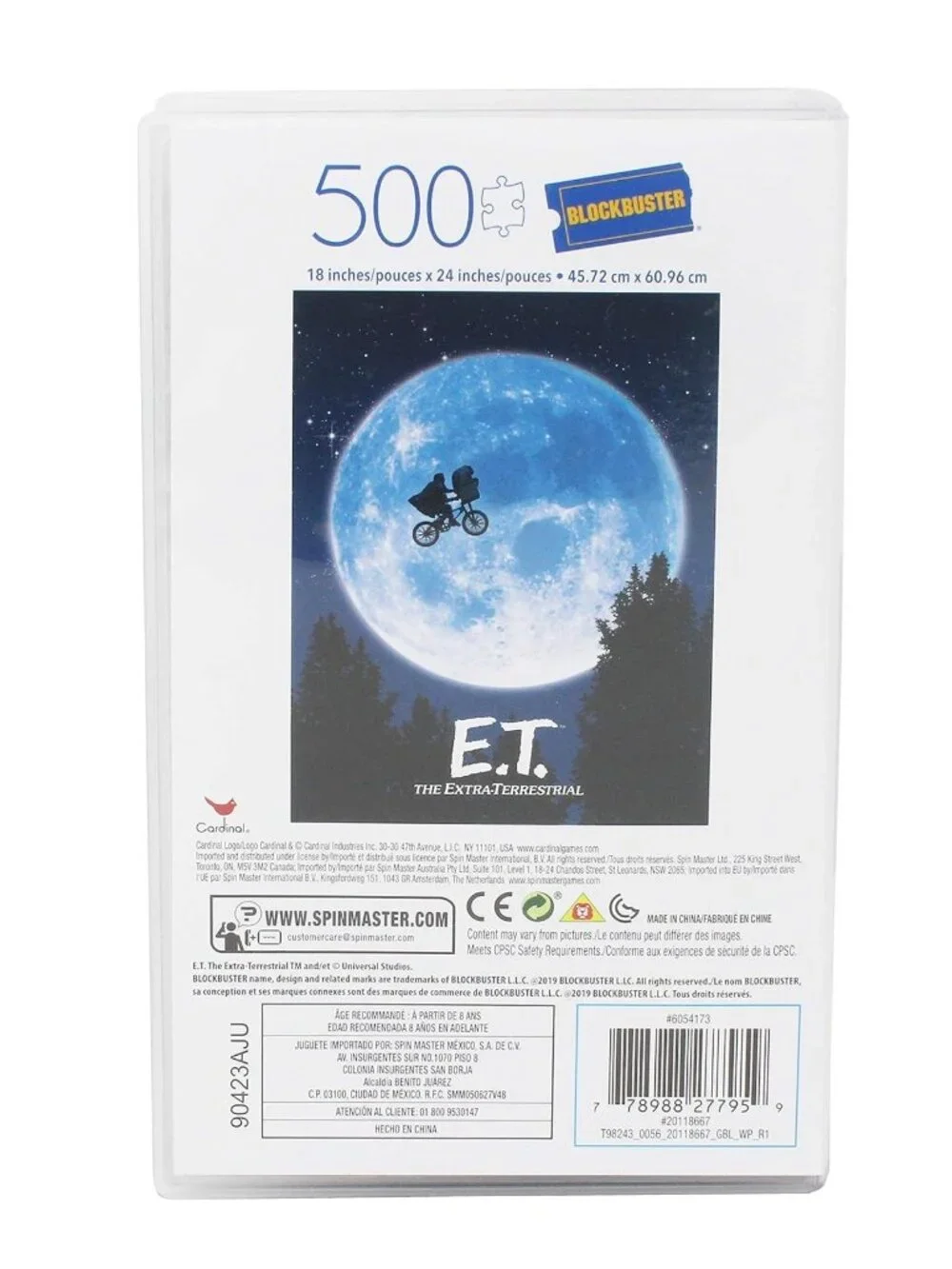 NEW 500 Pieces Jigsaw Puzzle ET E.T. Spin Master Game in Retro Blockbuster VHS C